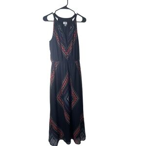 Old Navy Southwestern Print Maxi Dress M Halter Elastic Waist Boho Tribal